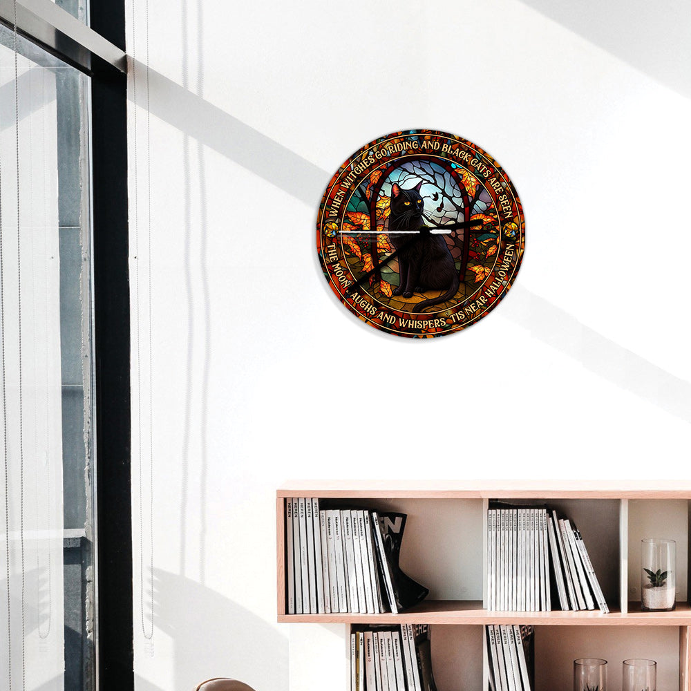 When Witches Go Riding And Black Cats Are Seen Witch - Witch Wall Clock