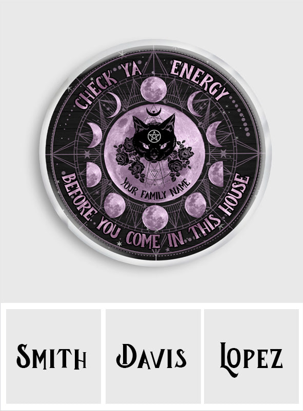 Check Ya Energy - Personalized Witch Shaped Pillow