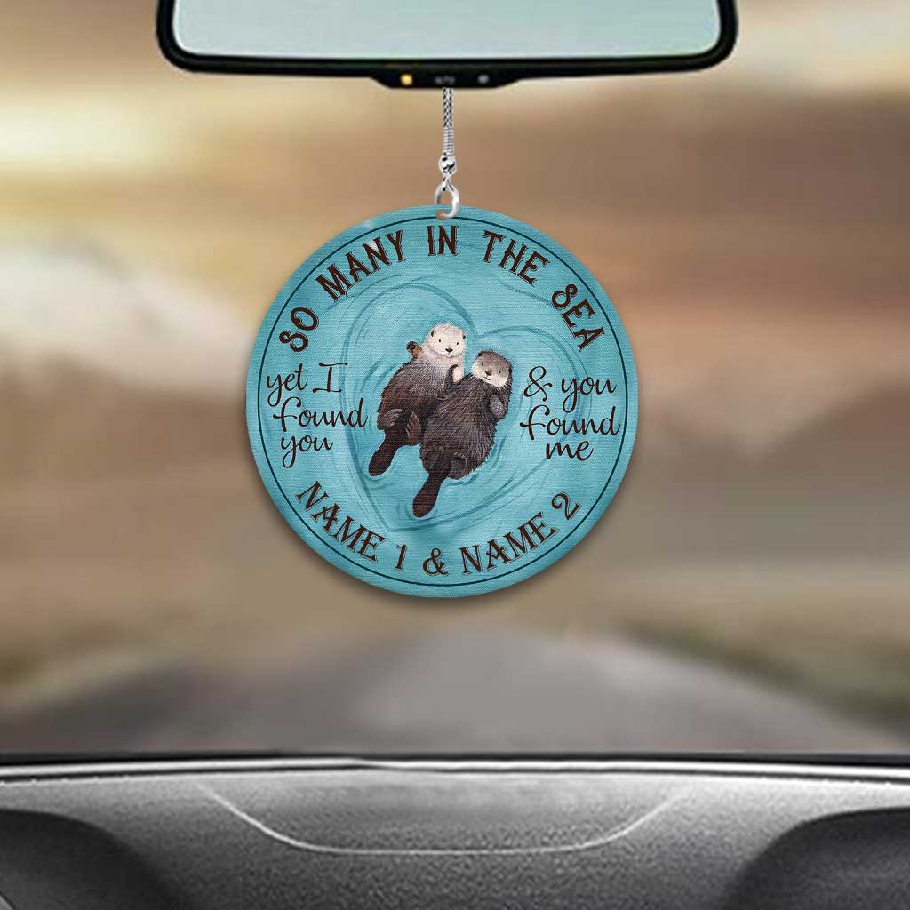 So Many In The Sea - Personalized Otter Car Ornament