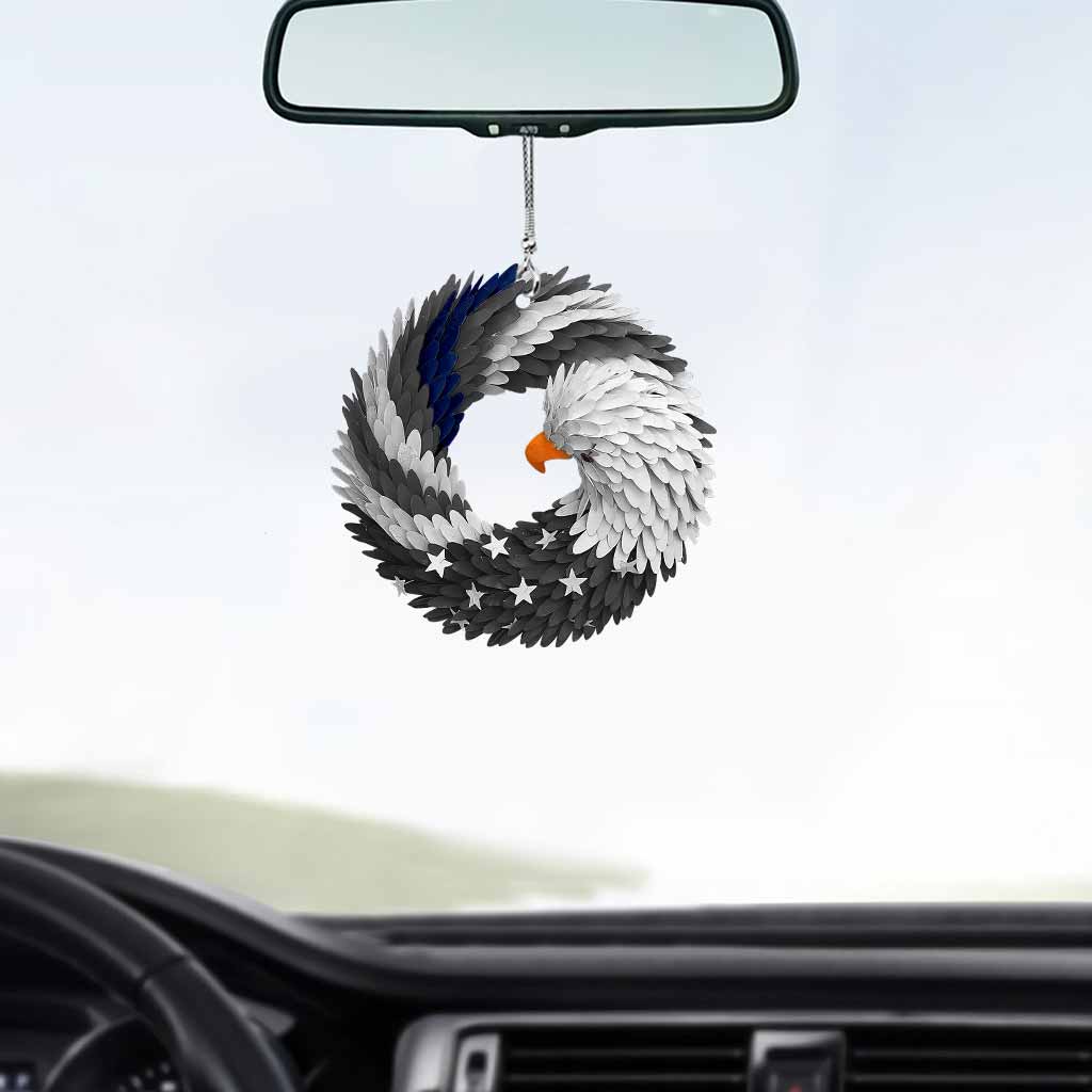 Blue Line  - Police Officer Car Ornament (Printed On Both Sides)