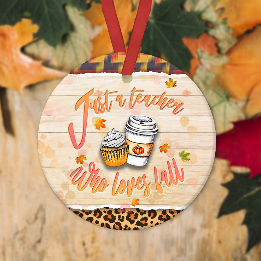 Teacher A Fall Season - Teacher Ornament (Printed On Both Sides) 1122