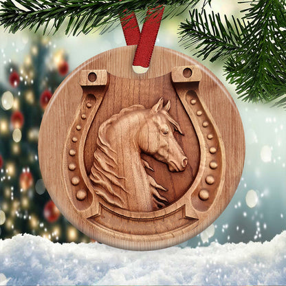 Horse Circle - Horse Ornament (Printed On Both Sides) 1022