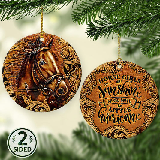 Horse Girl - Horse Ornament (Printed On Both Sides) 1022