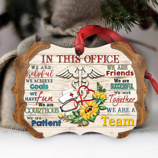 Nurse In This Office - Nurse Ornament (Printed On Both Sides) 1122