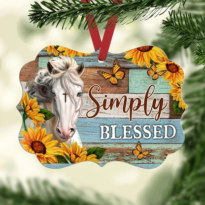 Horse Simply Blessed - Horse Ornament (Printed On Both Sides) 1022