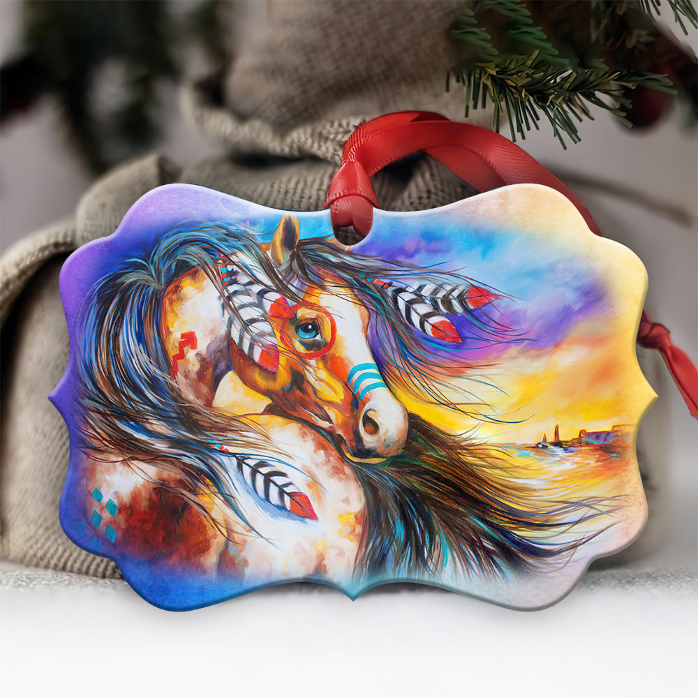 Native Horse - Horse Ornament (Printed On Both Sides) 1022