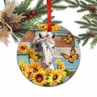 Horse Faith Circle - Horse Ornament (Printed On Both Sides) 1022