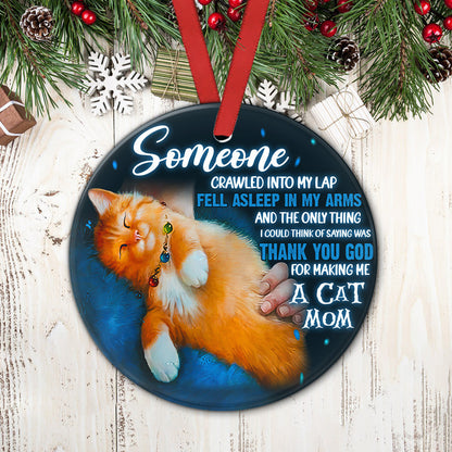 Cat Mom - Cat Ornament (Printed On Both Sides) 1022