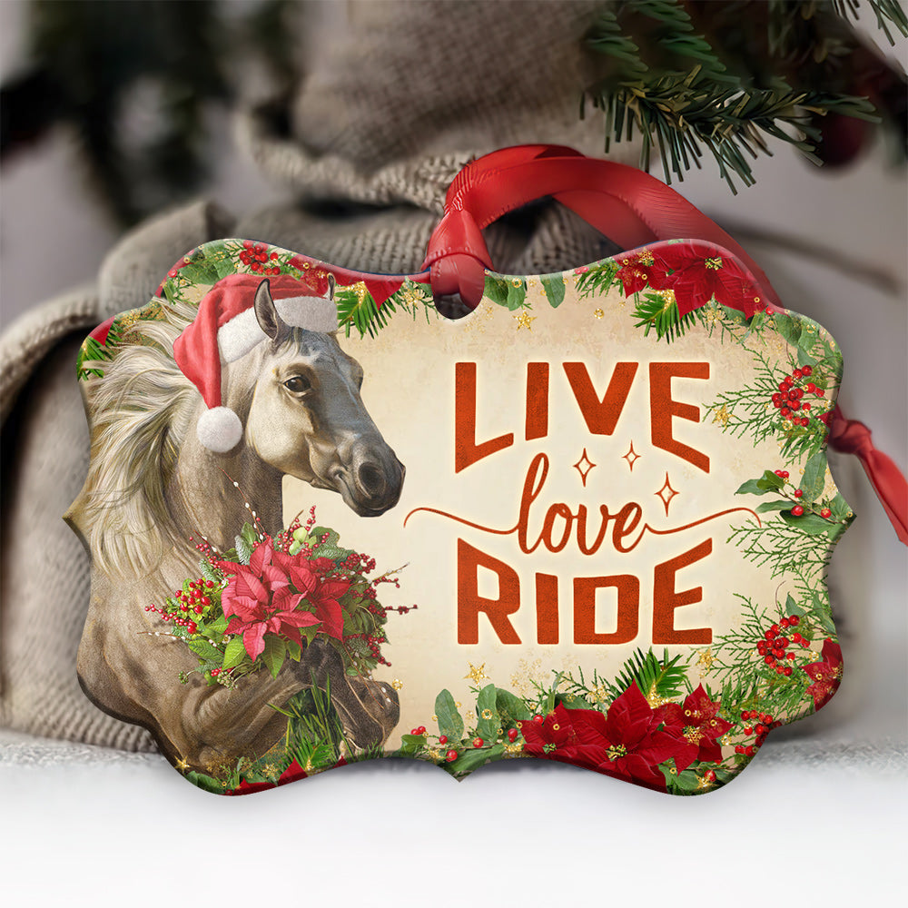 Horse Live Love Ride - Horse Ornament (Printed On Both Sides) 1022