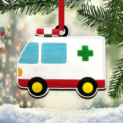 Ambulance Car Nurse - Nurse Ornament (Printed On Both Sides) 1122