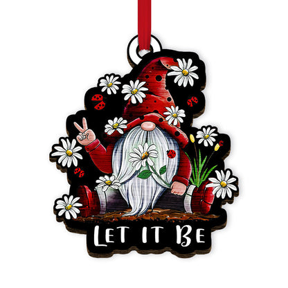 Hippie Gnome Let It Be Daisy - Hippie Ornament (Printed On Both Sides) 1122