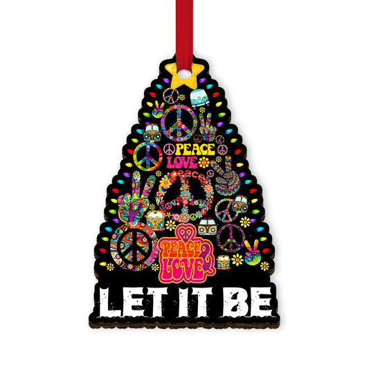 Hippie Christmas Tree - Hippie Ornament (Printed On Both Sides) 1122