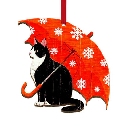 Cat In The Winter - Cat Ornament (Printed On Both Sides) 1122
