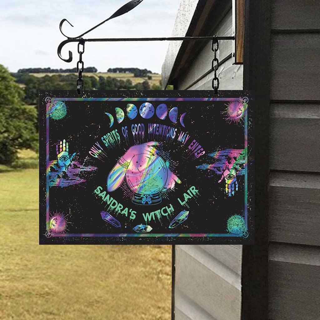 Only Spirits Of Good Intentions May Enter - Personalized Witch Rectangle Metal Sign