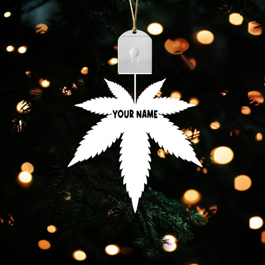 Dope Soul - Personalized Christmas Weed Shaped Led Acrylic Ornament