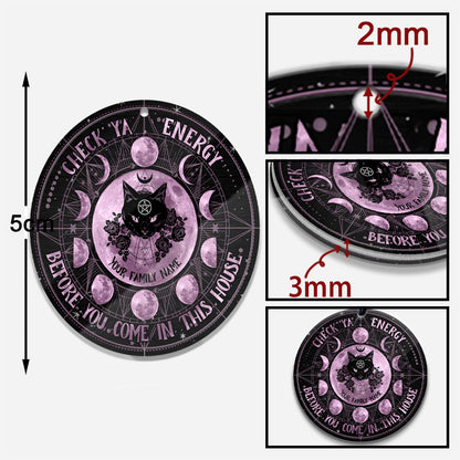 Check Ya Energy - Personalized Witch Keychain