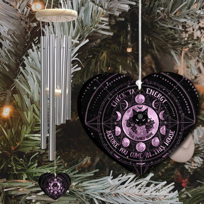 Check Ya Energy - Personalized Witch Wind Chime