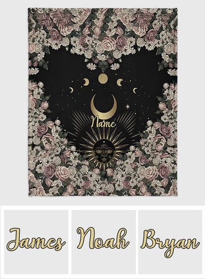 Sun And Moon - Personalized Witch Blanket
