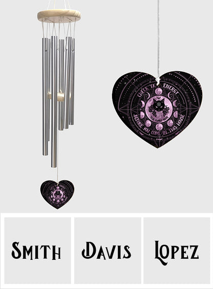 Check Ya Energy - Personalized Witch Wind Chime
