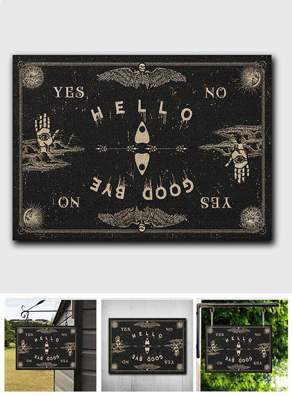 Hello Goodbye - Witch Rectangle Metal Sign