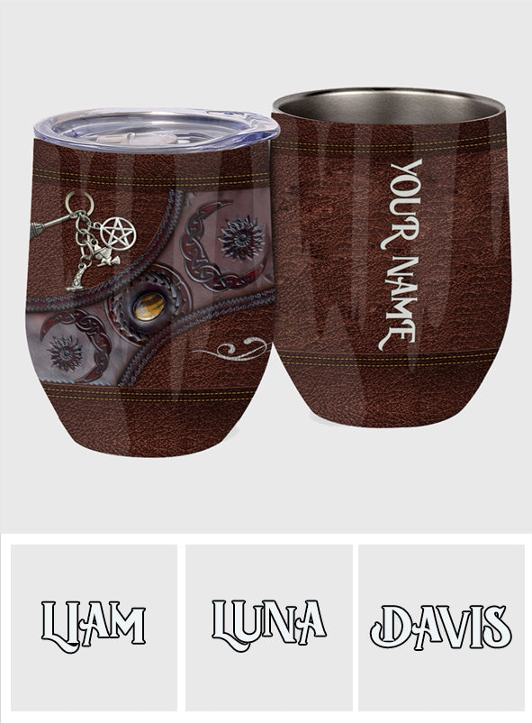 Triple Moon - Personalized Witch Wine Tumbler