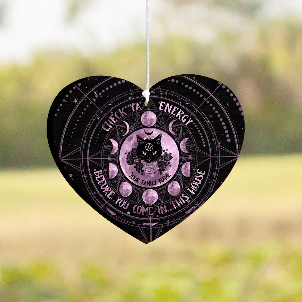 Check Ya Energy - Personalized Witch Wind Chime