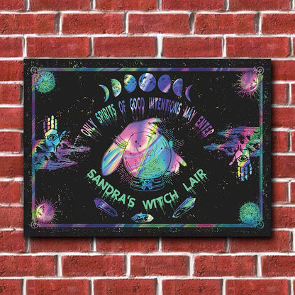 Only Spirits Of Good Intentions May Enter - Personalized Witch Rectangle Metal Sign