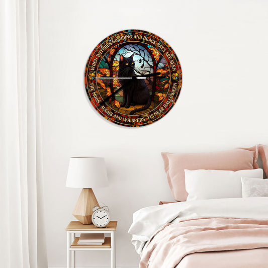 When Witches Go Riding And Black Cats Are Seen Witch - Witch Wall Clock