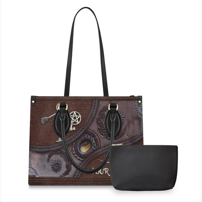 Triple Moon - Personalized Witch Leather Handbag