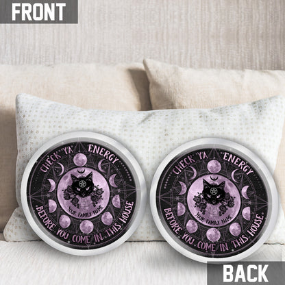 Check Ya Energy - Personalized Witch Shaped Pillow