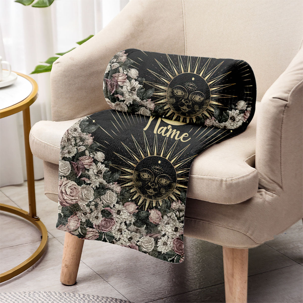 Sun And Moon - Personalized Witch Blanket