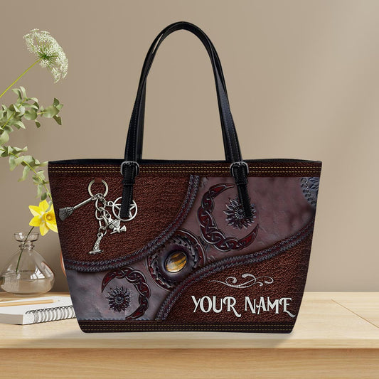 Triple Moon - Personalized Witch Leather Bag