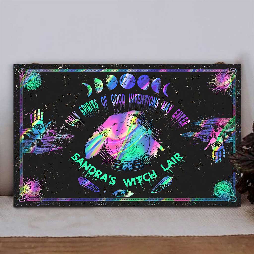 Only Spirits Of Good Intentions May Enter - Personalized Witch Rectangle Wood Sign
