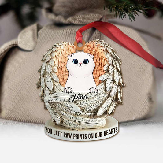 Angels Have Whiskers - Personalized Christmas Cat Ornament (Printed On Both Sides)