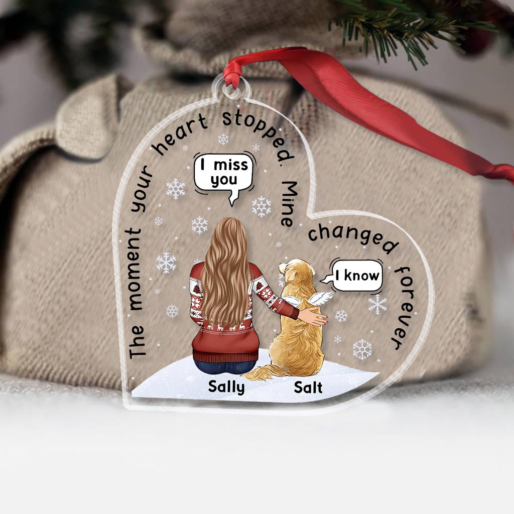 My Changed Forever - Personalized Christmas Dog Transparent Ornament