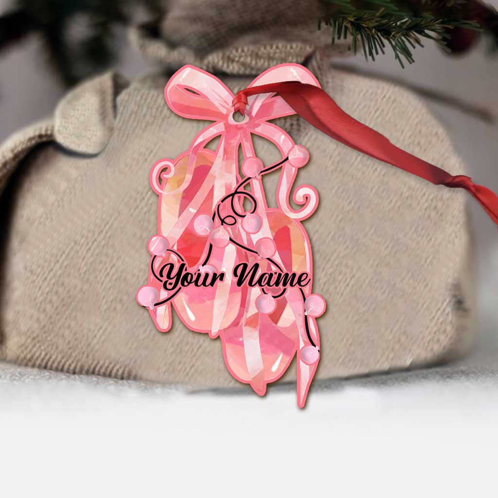 Ballet In Pink - Personalized Christmas Ornament (Printed On Both Sides)