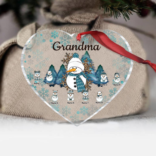 Grandma - Personalized Christmas Transparent Ornament