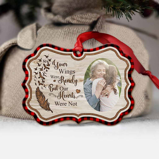 Your Wings Were Ready - Personalized Memorial Ornament (Printed On Both Sides)
