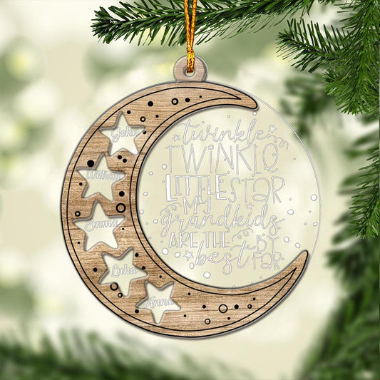 Twinkle Twinkle Little Star - Personalized Christmas Grandma Layers Mix Ornament