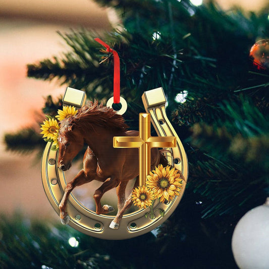 Christian Horse - Horse Ornament (Printed On Both Sides) 1022