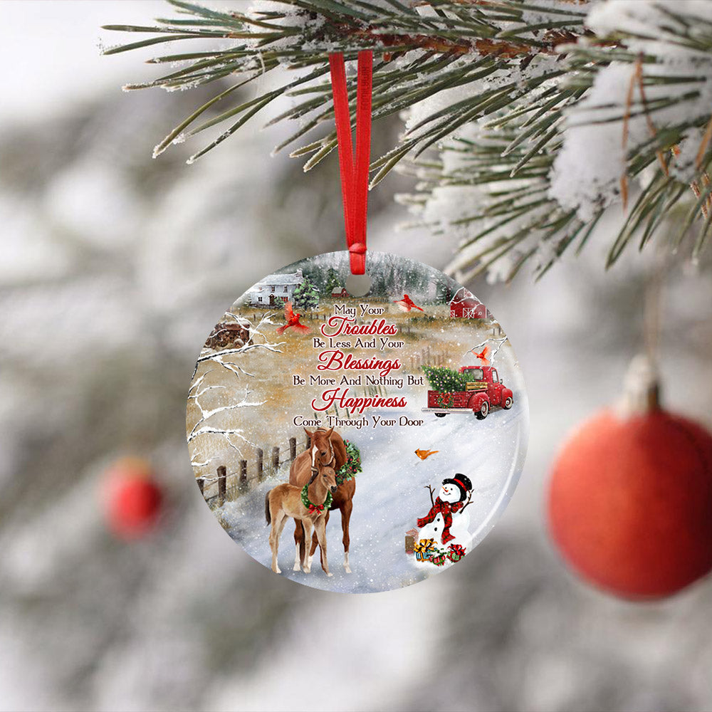 Christmas Horse - Horse Ornament (Printed On Both Sides) 1022