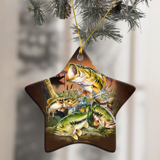 Love Fishing - Fishing Ornament (Printed On Both Sides) 1022