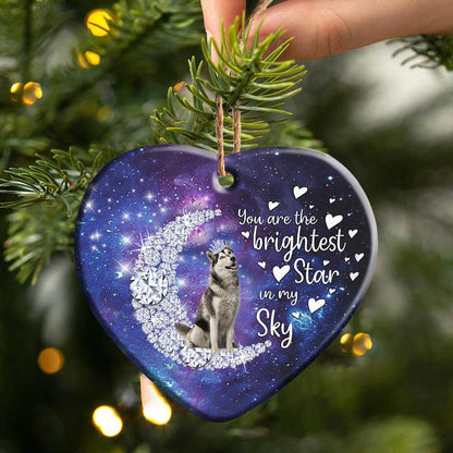 Husky You Are The Brightest Star In My Sky - Dog Ornament (Printed On Both Sides) 1022